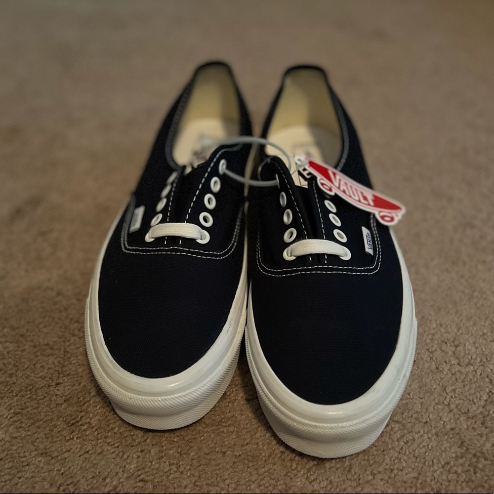 Vans NAVY OG AUTHENTIC LX SNEAKERS SIZE 10